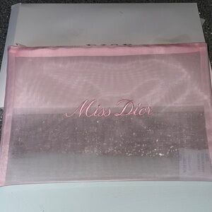 Miss Dior Pink Mesh Cosmetic Bag